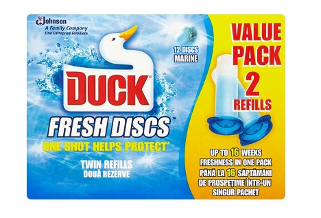 Toilet Duck Fresh Discs WC tiszt�t� korong ut�nt�lt� DUO 2*36ml Marine